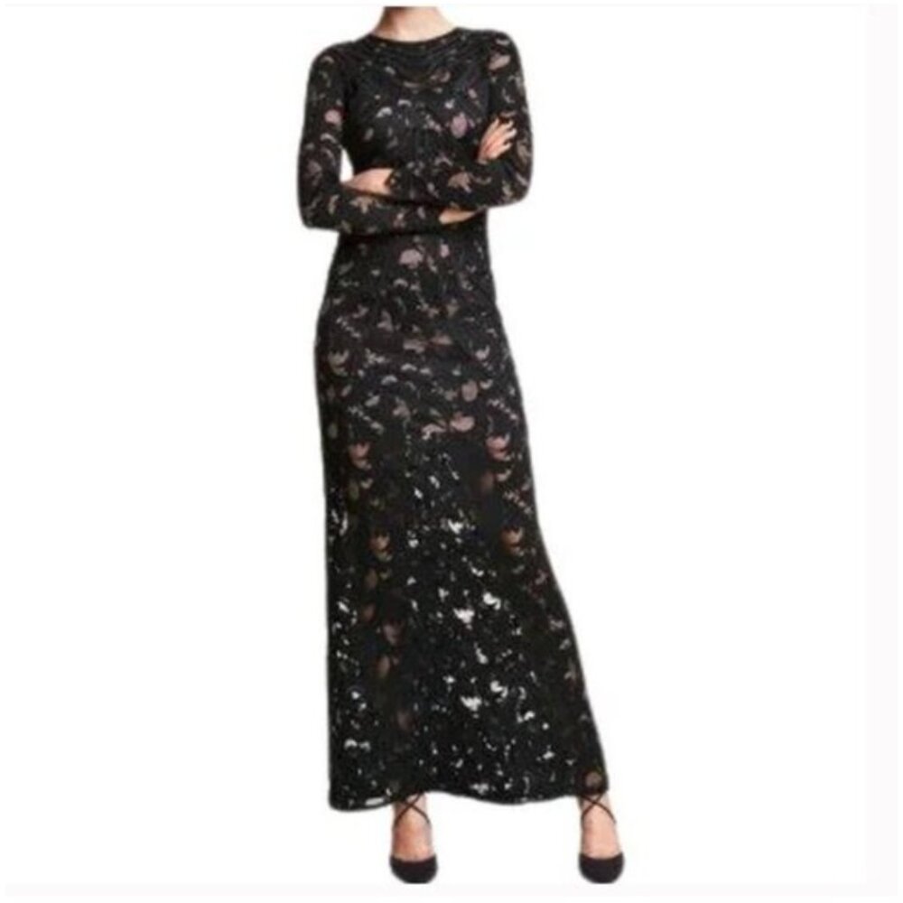 NWT Black Lace Long Sleeve Dress Size 10